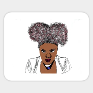 Curly Natural Hair Kinky Pretty Girl Sticker